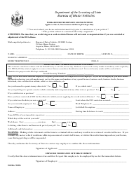 Document preview: Form DI-28 Work-Restricted Driver's License Petition - Maine