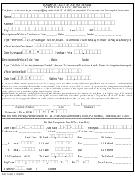 Form 10-448 &quot;Claim for Sales or Use Tax Refund - Credit for Sale of Used Vehicle&quot; - Arkansas