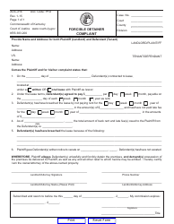 Document preview: Form AOC-216 Forcible Detainer Complaint - Kentucky