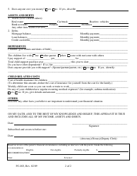 Form PC-003 Child Protection Financial Affidavit - Maine, Page 2
