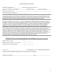 Rental Registration Application Form - Town of Patterson, New York, Page 2