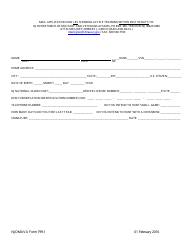 NJDMAVA Form 799-1 Resident Application for Njng Hunting and Fishing License - New Jersey, Page 2