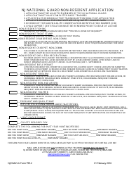 NJDMAVA Form 799-2 Non-resident Application for Njng Hunting and Fishing License - New Jersey