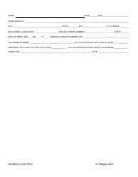 NJDMAVA Form 799-2 Non-resident Application for Njng Hunting and Fishing License - New Jersey, Page 2