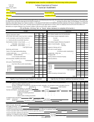 Document preview: Form CIG-1FS (State Form 49375) Financial Statement - Indiana