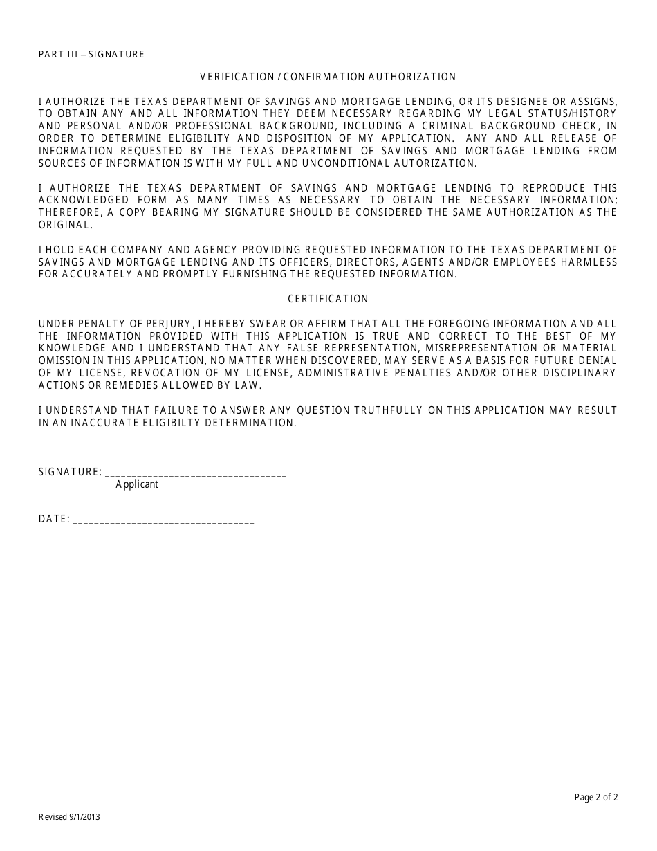Eligibility Determination Application - Texas, Page 3