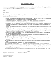 Document preview: Farm Lease Agreement Template - Sixteen Points