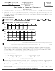 Form 4B Certification of Supervised Experience Form - New York