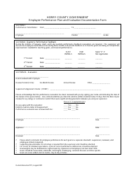 Document preview: Employee Performance Plan and Evaluation Documentation Form - Horry County, South Carolina