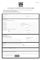 Document preview: GP Form 142 Public Service Application Form - Fiji