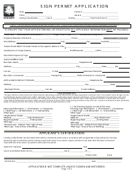 Document preview: Sign Permit Application Form - Fulton County, Georgia (United States)