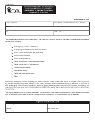Document preview: Form R-1056 Certificate of Sales/Use Tax Exemption/Exclusion of Purchases by Political Subdivisions of the State of Louisiana - Louisiana