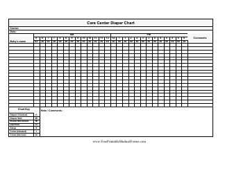 Document preview: Care Center Diaper Spreadsheet Template