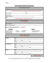 Document preview: Form MAP-529 Kentucky Medicaid Change of Information Form - Kentucky
