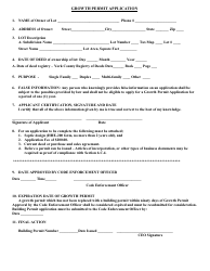 Document preview: Growth Permit Application Form - Town of Waterboro, Maine