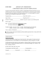 Document preview: Form ADM4302 Group Life Insurance Continuation Laid off Employees - Ohio