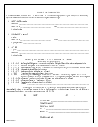 Document preview: Request for Cancellation - Lafayette Parish, Louisiana