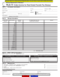 Document preview: Form RLG-14 Order-Invoice for Real Estate Transfer Tax Stamps - Illinois