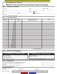 Form RLG-14 Order-Invoice for Real Estate Transfer Tax Stamps - Illinois