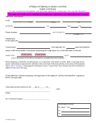 Form HC1238GC Death Certificate Application - County of Hennepin, Minnesota, Page 2