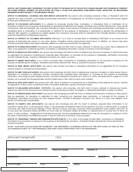Liability Application Form for Pest Control Program, Page 4
