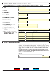 Form D7604 Service Eligibility Enquiry Form for Defence Service Homes - Australia, Page 2