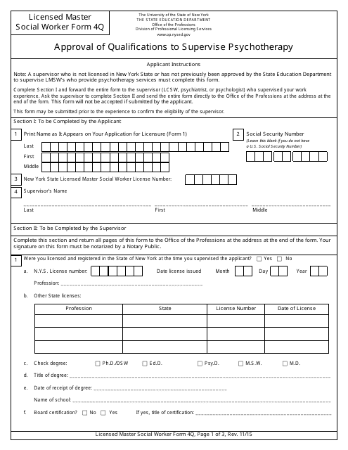 Form 4Q  Printable Pdf