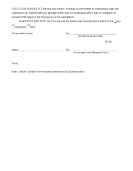 Maintenance Bond Form - Work Within Right-Of-Way or Easements - County of Pinellas, Florida, Page 2