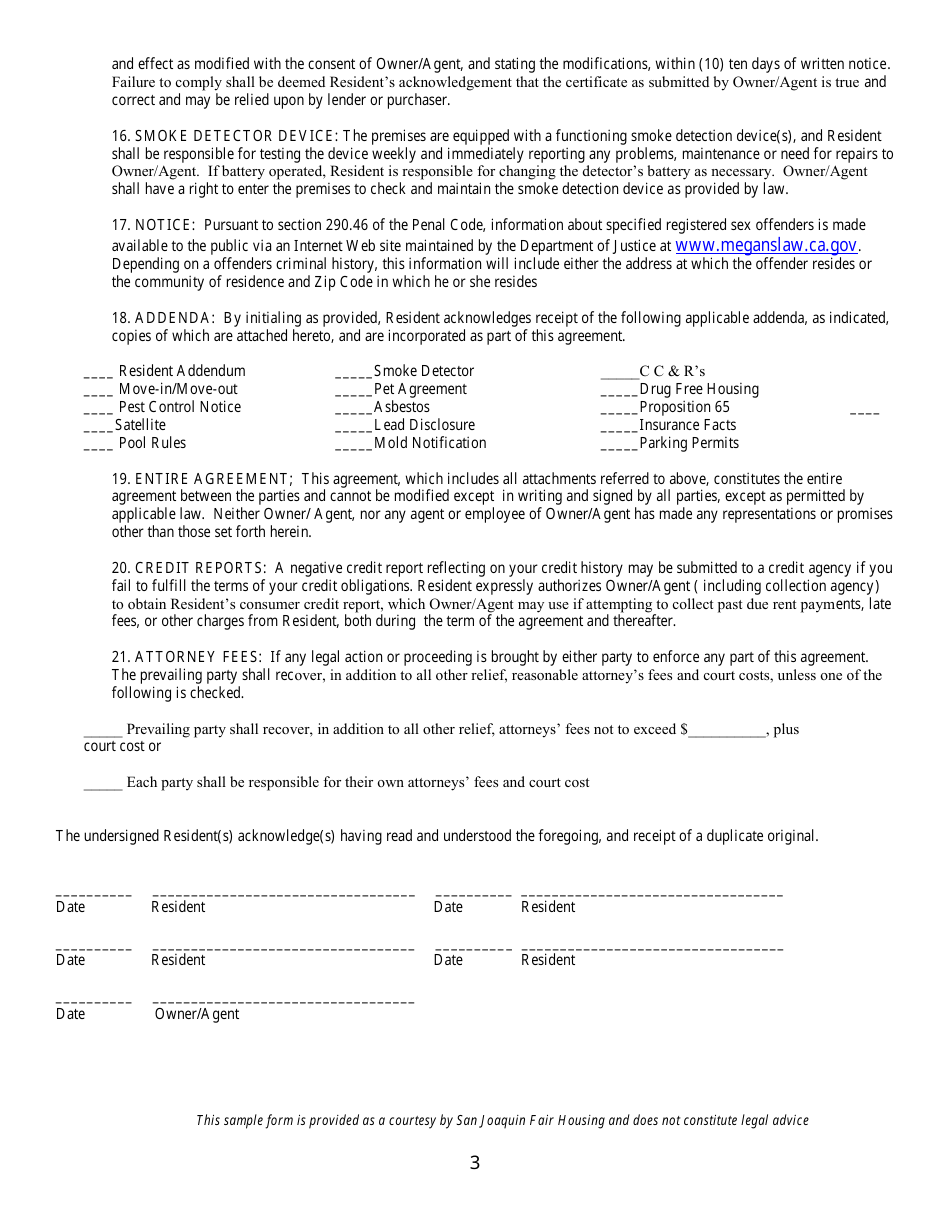 California Lease Agreement Form - Fill Out, Sign Online and Download ...