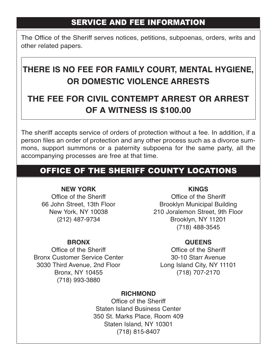 Form SH-0610 Arrest Process Intake - New York City, Page 2