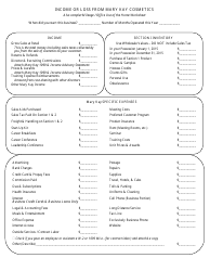 Mary Kay Tax Worksheet 2023