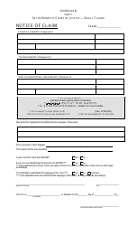 Form 1 Schedule B &quot;Notice of Claim&quot; - Nunavut, Canada
