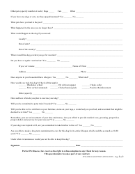 Animal Adoption Application Form - Perfect Pet Rescue - Los Angeles, California, Page 2