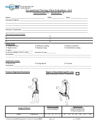 &quot;Occupational Therapy Clinic Evaluation Form - Health180&quot;
