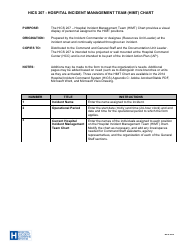 Form HICS207 Hospital Incident Management Team (Himt) Chart - California, Page 2