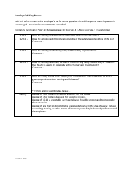 Document preview: Employee Safety Review Form