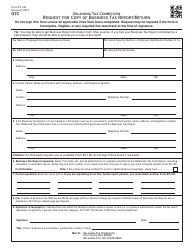 Document preview: Form BT-199 Request for Copy of Business Tax Report/Return - Oklahoma