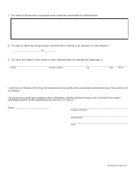 Application for Registration of Trust -foreign Business Trust - South Dakota, Page 2