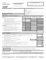 Form 72A089 Licensed Gasoline Dealer&#039;s Monthly Report - Kentucky