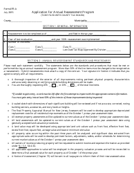 Form AFR-A Application for Annual Reassessment Program - New Jersey