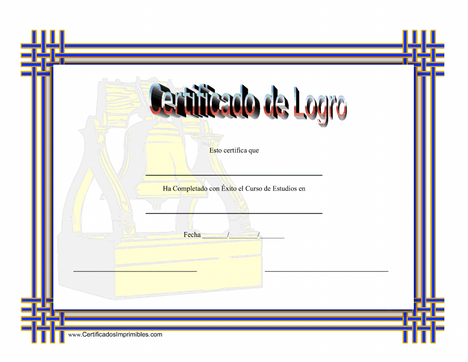 Certificado de Logro en Historia – Campana