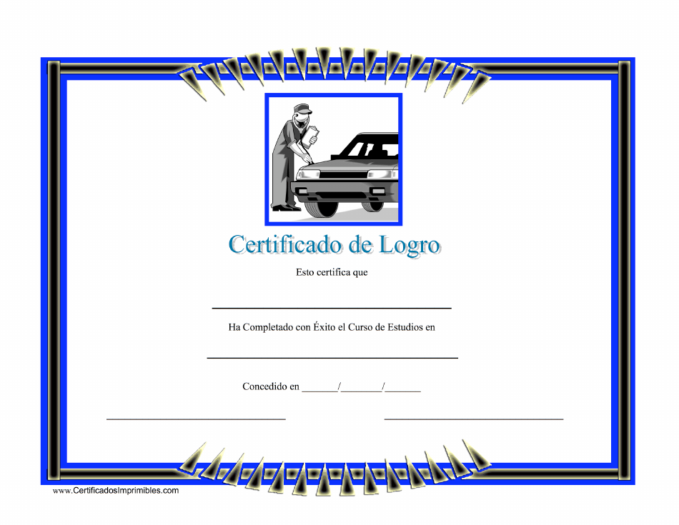 Certificado de Logro en Español