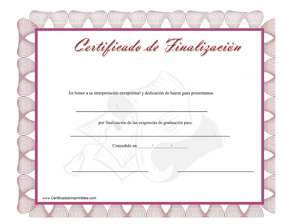 Certificado de Finalización - Pink