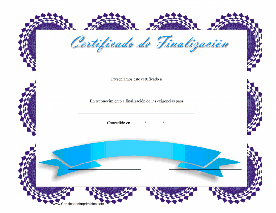 Certificado de Finalización - violeta (español)