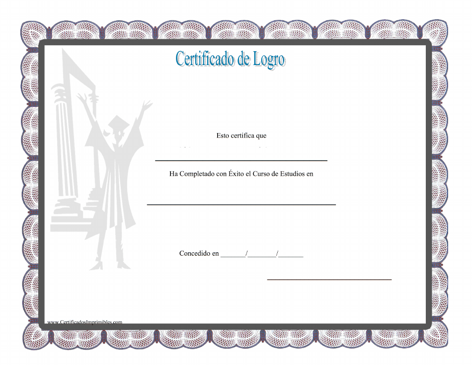 Certificado de Logro - Alumno (Student Achievement Certificate)