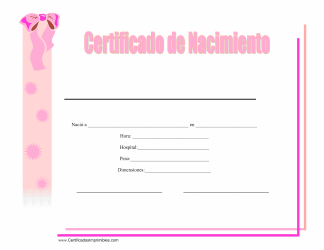 Document preview: Certificado De Nacimiento - Arco - Spain (Spanish)