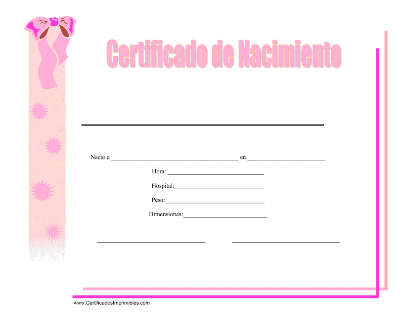 Certificado De Nacimiento - Arco - Spain (Spanish)