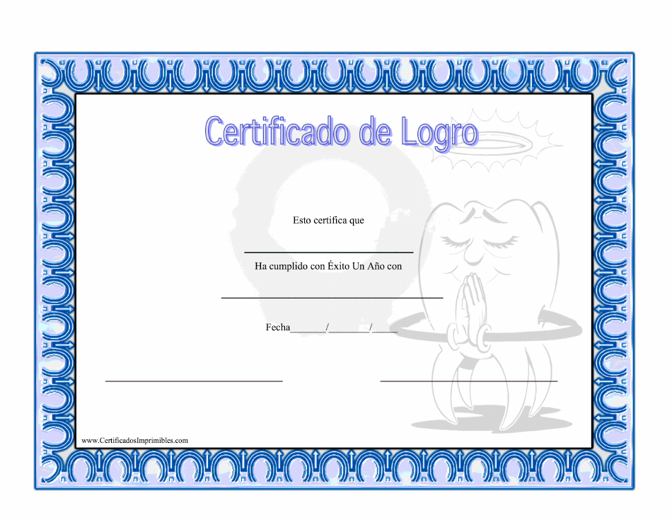 Certificado de Logro - Spain (Spanish)