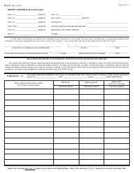 Form R-1-W &quot;Winery Manufacturer's Tax Sales Report for Periods Beginning on and After May 1, 2012&quot; - New Jersey, Page 2