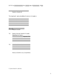 Form 66 (IR-1) Application for Leave and for Judicial Review - Canada, Page 4